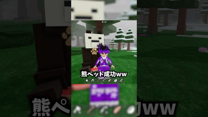 99日で初めてのペット🤩 #roblox #ロブロックス #99nightintheforest #shorts