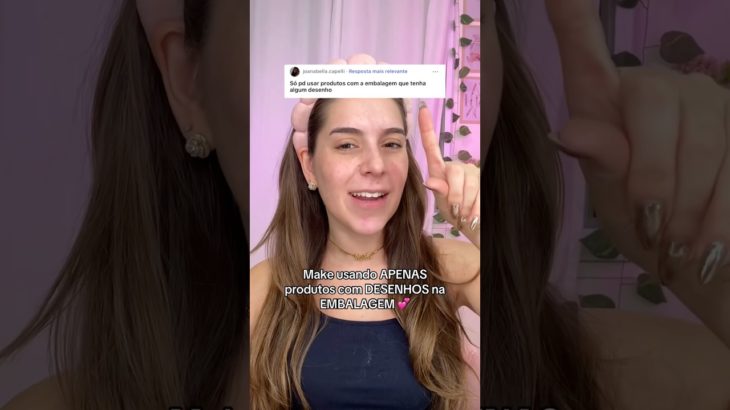 MAKE SÓ COM PRODUTOS DE DESENHO 🩷 ID do rímel no Mercado Livre SINE1X-PDKC #maquiagem #desafiomake