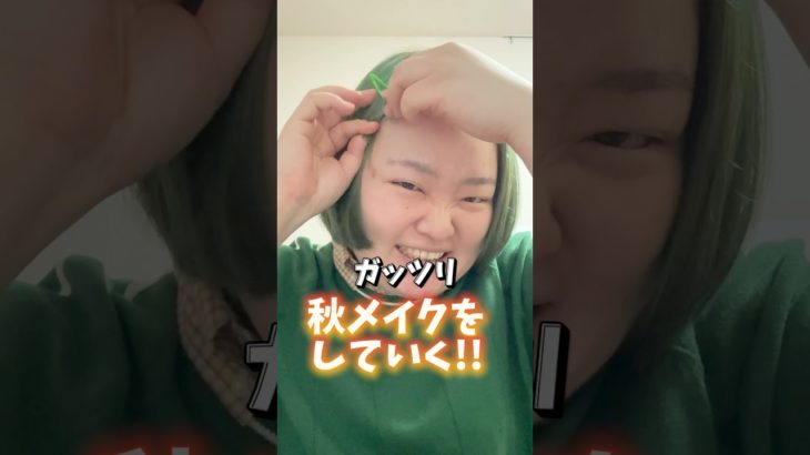 チェックの秋服に合わせた秋メイク🍁#ぽっちゃり #毎日メイク #ずぼら #初心者 #秋メイク #grwm #コーデ #プラスサイズ