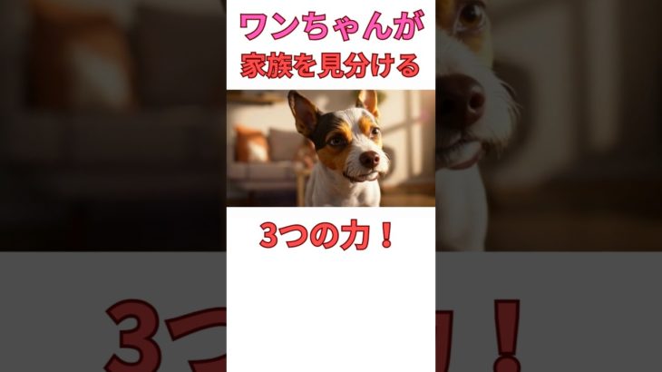 ワンちゃんが家族を見分ける３つの力🐶 #shorts #犬 #いぬ #雑学 #雑学ショート #short #shortsfeed
