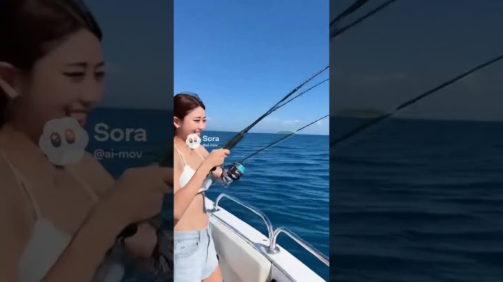 【釣りガール】クルーザーで海釣り！今日の大物！