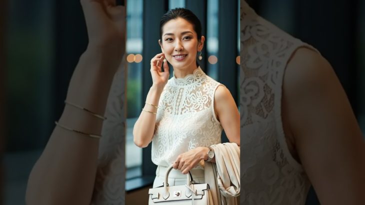 【ギャップ萌え注意】クールビューティな黒コート vs. 清楚な白レース 大人のための秋冬コーデ | 私服紹介