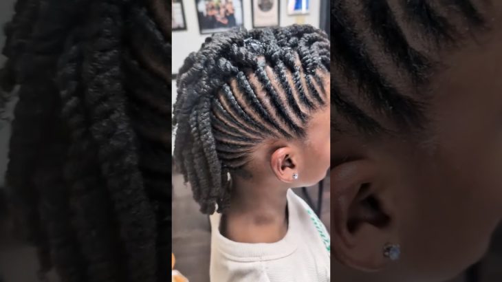 Flat twisted updo at True Beauty Salon!