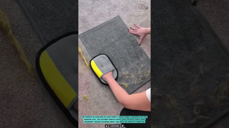 Handheld Pet Hair Remover Tool for Carpet Cleaning #innovationtools
