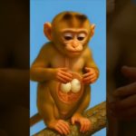 Monkey Ne Nigle Ande… Fir Pet Se Nikle Kuch Aur! 😱🐒🥚#ai #monkey #egg #snake #shorts #shortsfeed