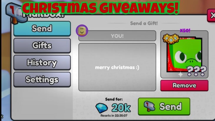 SPEICAL *CHRISTMAS ADMIN ABUSE* NOW IN PET SIM 99! I HUGE GIVEAWAYS #ps99