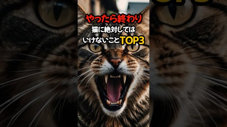 これやったら終わり　猫に絶対してはいけないことTOP3 #動物雑学 #ペット #猫好き