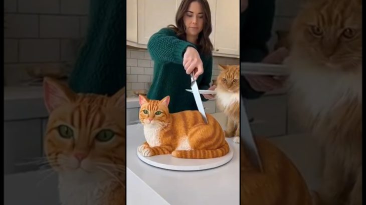 The pet runs away as soon as it sees the pet cake-animals love animals #funny #shortfilm