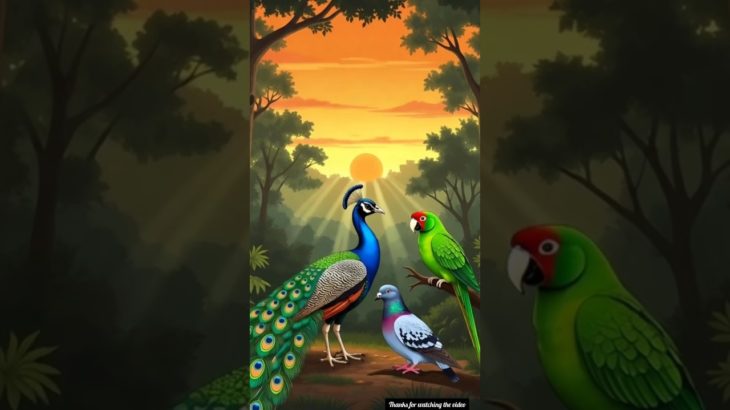 True Beauty Lies in Kindness | Pigeon, Parrot & Peacock Story #shorts #viral  #cartoon #video