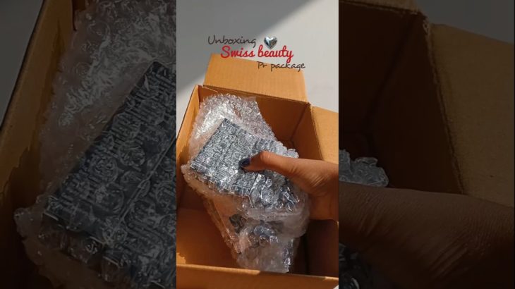 Unboxing Swiss Beauty PR package 🥹❤️#shorts