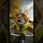 When your bicycle stolen by your pet! 😅 #extitlebeans #catshorts #funny #shorts #cat