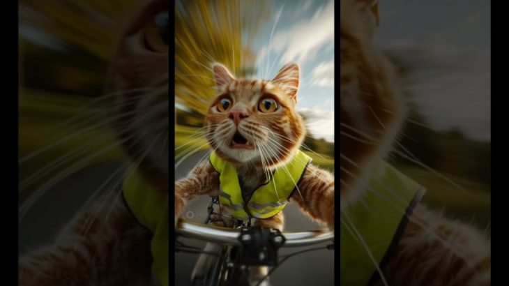 When your bicycle stolen by your pet! 😅 #extitlebeans #catshorts #funny #shorts #cat