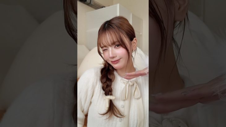 透明感半端ないメイクした🫧♡”どうかな？YouTubeでまた明日紹介するねん💕︎