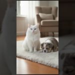 ルイ、ねむねむタイム？#猫 #ブルドッグ #かわいい動物 #ペット動画 #面白いペット #猫の遊び #犬の反応 #ペットのやり取り #動物の行動 #ペットショート #cat #cute #love