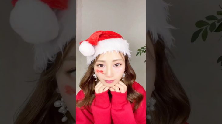 簡単サンタメイク🎅💄🫶#leika #クリスマスメイク #makeup #shorts #xmas #rockinaroundthechristmastree