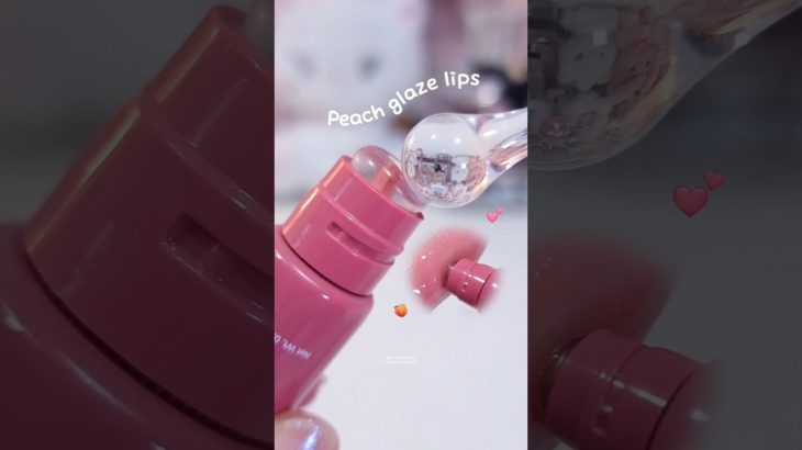 peach gelato lip glaze 🍑🍨 #kbeauty #メイク #makeup #laneige #lipbalm #yesstyle #glowymakeup #sephora