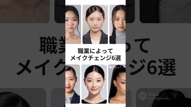 職業でメイクと髪だけチェンジ✨ #桂メイクアップデザイン専門学校