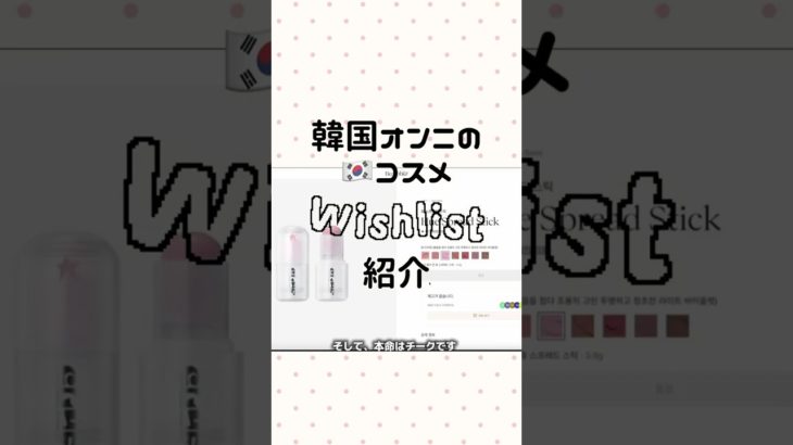 韓国オンニのコスメwishlist紹介!