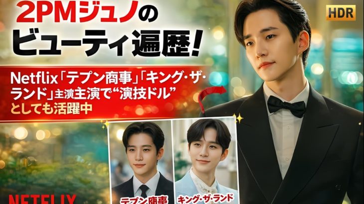 2PM ジュノのビューティ進化！Netflix主演で輝く“演技ドル”の魅力｜King the Land #2PMJunho #KingTheLand #KDramaNetflix