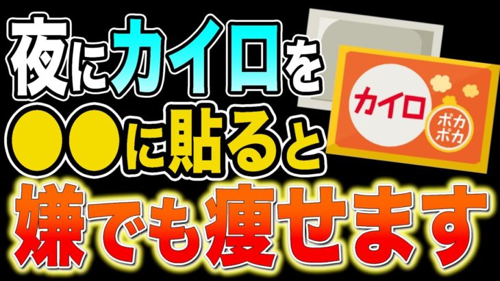 【寝る前にカイロ貼るだけダイエット】たった30円で基礎代謝が12%アップする10年分の老廃物が一気に流れ出すカイロ貼る正しい場所5選【ダイエット整体師｜冬ダイエット｜浮腫｜冷え性｜脂肪燃焼｜健康雑学】
