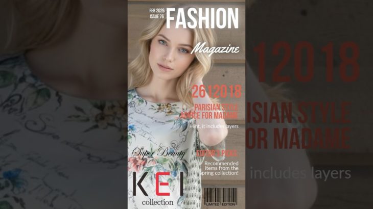 パリの彩りを纏う、360度美シルエット 花柄×幾何学のモダンな共演。大人の上品セットアップ 切替カットソー スーパービューティ 2612018