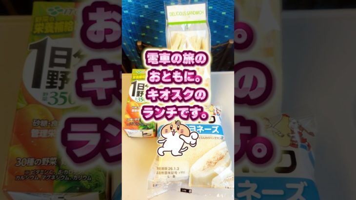 【92日目】旅行中もダイエット！＠管理栄養士YURI #ショート #コンビニダイエット #コンビニ #ダイエット #キオスク　#ランチパック　#野菜ジュース　#サンドウィッチ