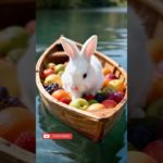 Little Rabbit’s Fruit Boat Cute Pet Rabbit Pastoral Little Cute Pet #shorts #cutepetdebutplan