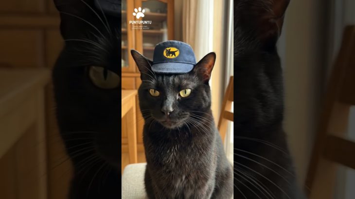ヤマトでバイトする黒猫 #shorts #ペット初心者 #猫のいる暮らし #猫初心者