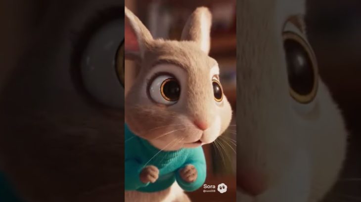 壁に穴を開けてしまったうさぎ…