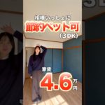 【ペットと暮らせる節約3DKは家賃4.6万円..!!】 同棲にオススメな3DK物件をご紹介♪