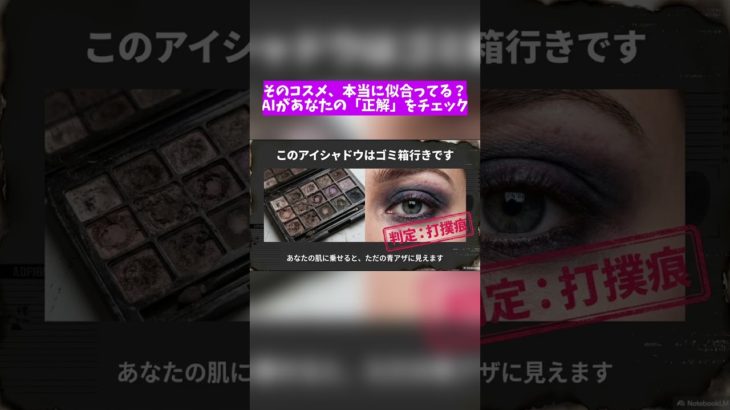 【警告】そのコスメ本当に似合ってる？AIの精密診断 #コスメ #メイク #AI #ライフハック #smartphone #パーソナルカラー