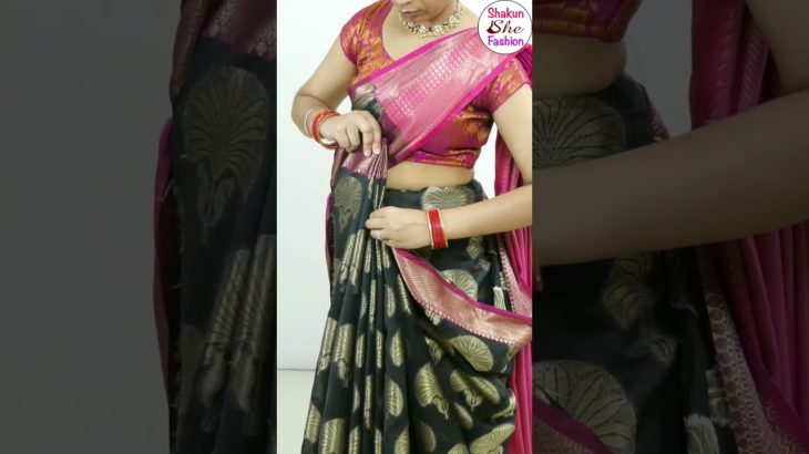 Amazing Organza saree draping perfectly #saree #beauty #fashion #