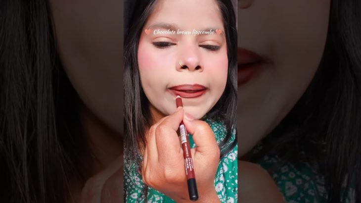 Chocolate brown lipscombo 🤎#stylewithkajal #viral #lipcombo #beauty #makeup #shorts