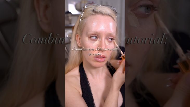Combo skin foundation routine: no cake #makeup #beauty #grwm #makeuptutorial #comboskin