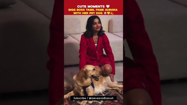 😍 Enakku Pudichavaney ❤️💃🏻 Bigg Boss Aurora with her Pet Dog 🐶 #cuteviral #love #trending #shorts