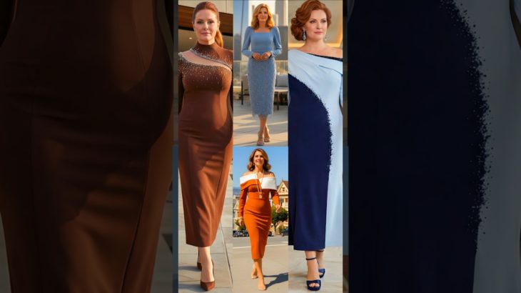 Mature Asymmetric Neckline | Elegance in Motion 💃 #shorts #fashion #design #style #beauty #aifashion