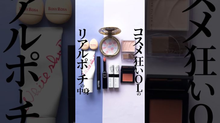 【コスメ狂いOLのリアルポーチ👝】アラサー社会人はお昼にこんな感じでメイク直してます