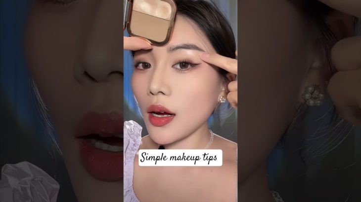 Simple contouring & highlighting makeup tutorial, makeup tips, beauty tips #beauty #makeup #shorts