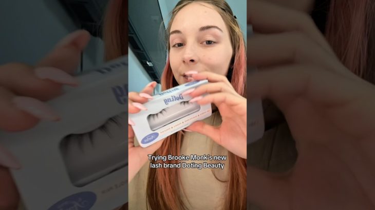 Trying Brooke Monk’s new lash brand Doting Beauty #fyp #lashes #brookemonk