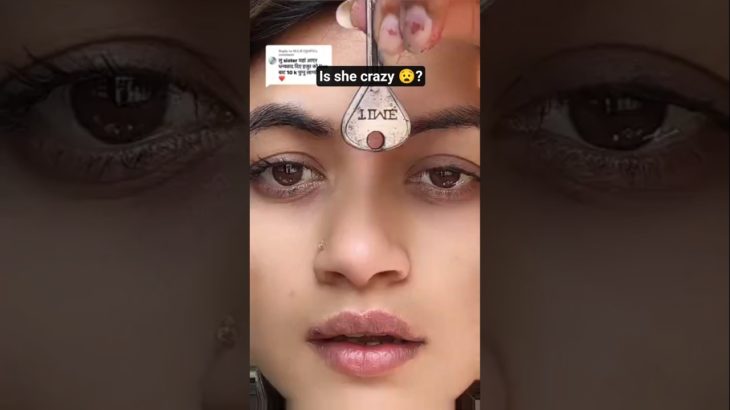 is she crazy 😧? viral makeup hack #shorts #youtubeshorts #makeup #beauty #funny #reaction