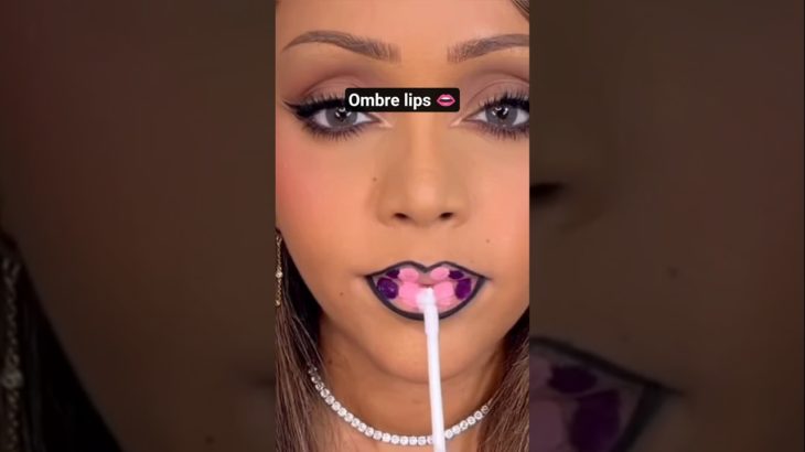 must try ombre lips 👄, viral lipstick hack #shorts #makeup #koreanmakeup  #beauty #lipstick #hack