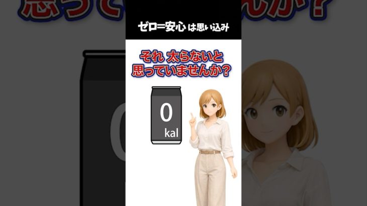 0カロリーだから太らない…本当？　#健康雑学 #ダイエット #人工甘味料 #ゼロカロリー #健康知識 #食事管理 #健康習慣 #豆知識