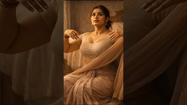 Beautiful Indian Woman Soft Aesthetic Portrait Art Plus Size Beauty Confidence#shorts#saree#beauty