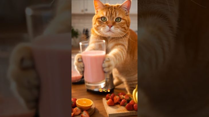 Funny cat juice🤭😌,Scared me! #exlittlebeans #funny_cats #cat #funny_videos🔥✨️#youtubeshorts