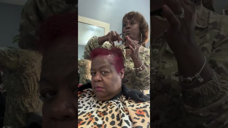 Got a hair makeover at Simmons Beauty and Barber in Hapeville so I can look good in my reactions.