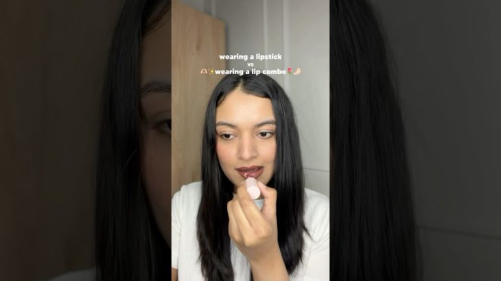 Lipstick vs. Lip combo💄 #lips #lipgloss #lipliner #makeup #explore #beauty #youtubeshorts #shorts