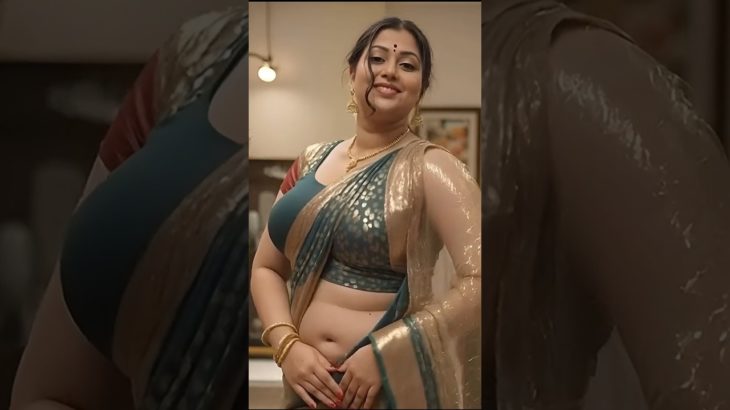 Plus Size Saree Beauty Confidence Stunning Indian Traditional Look#beauty#sarer#shorts