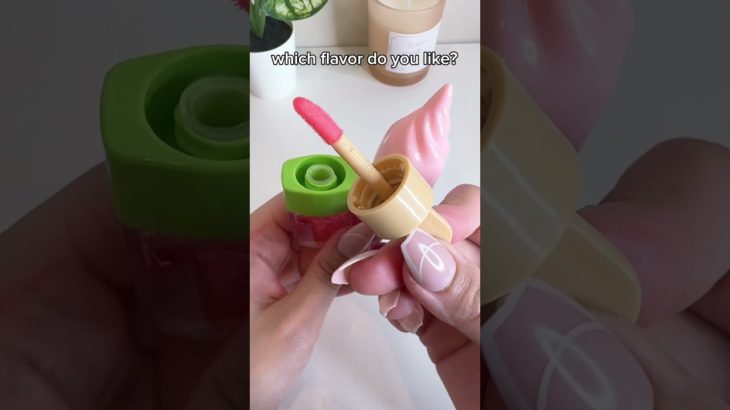 Strawberry vs Watermelon Lipgloss 🫣💄 #lipgloss #challenge #makeup #shorts #beauty #viral