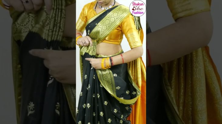 silk saree draping tutorial #beauty #style #fashion