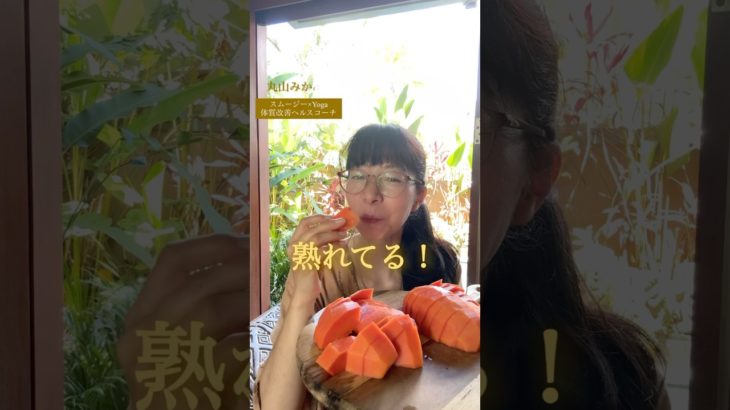 【バリ島でパパイヤ食べるよ】#フルーツ #体質改善 #ダイエット #デトックス #ローフード